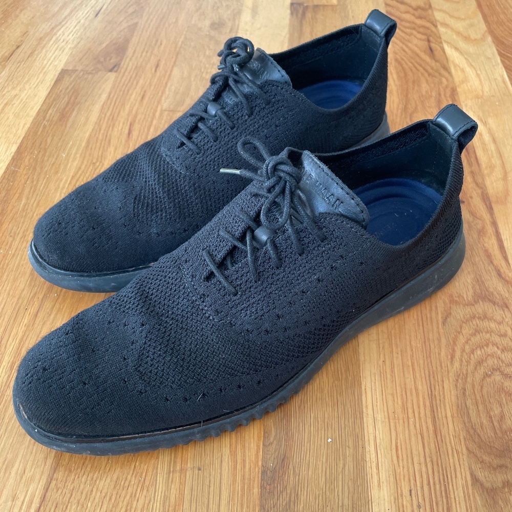 Cole Haan Grand OS - Black Mesh Wingtips - SZ 10
